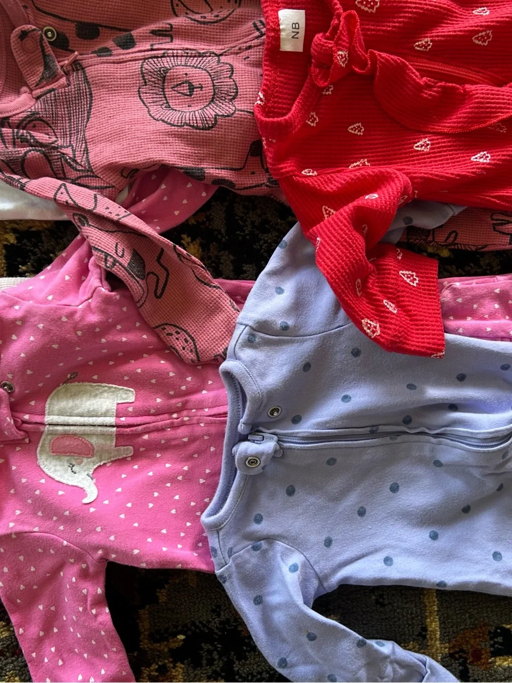 Assorted Newborn Footies - 9 total